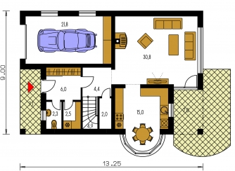 Floor plan of ground floor - MILENIUM 230
